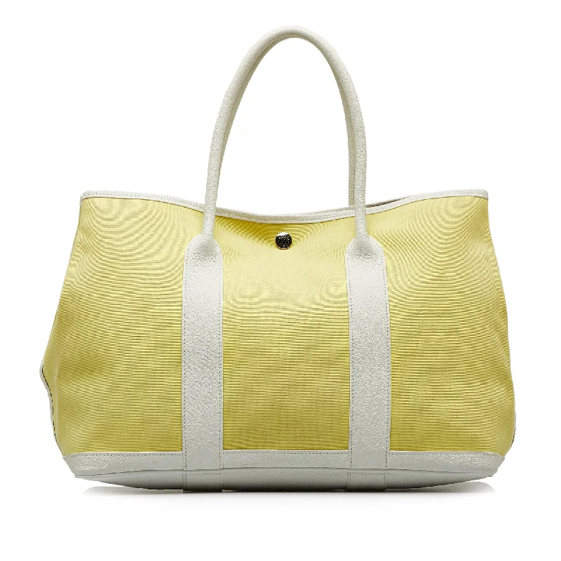 Oversized Hermes Bags for a Fashion - Forward and Practical StatementYellow Hermès Toile Garden Party TPM Tote Bag