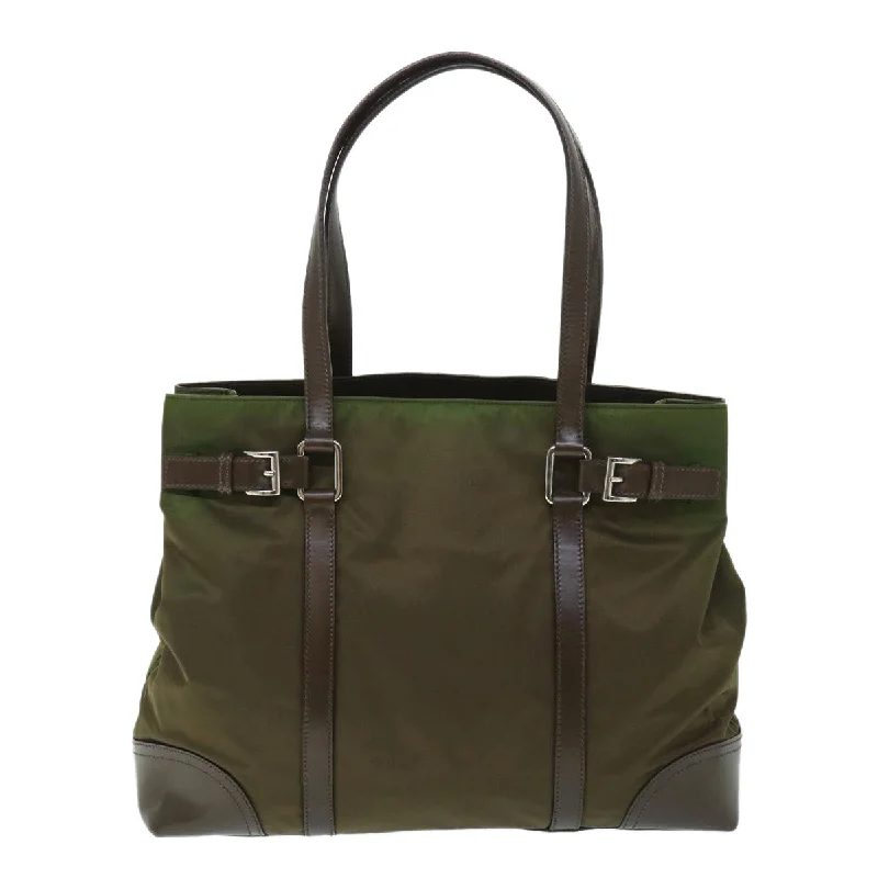 Prada Cleo bags with a snakeskin - effect panel for a bold and trendy lookPRADA Shoulder Bag Nylon Leather Green  ep1747