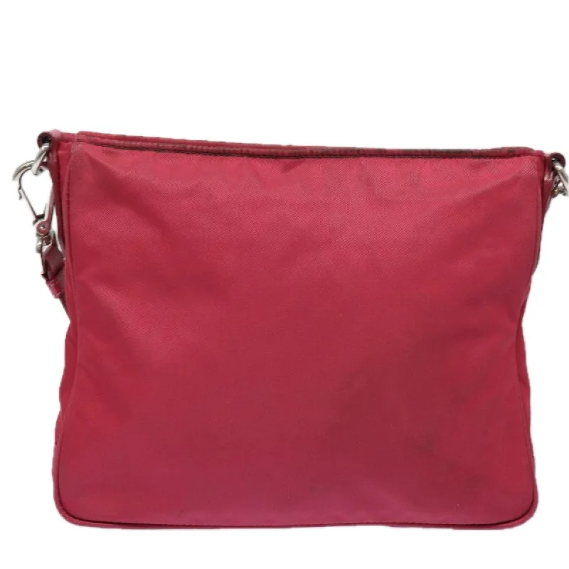 Prada Cleo bags with a detachable coin purse for added functionalityPRADA Shoulder Bag Nylon Pink Silver  85537