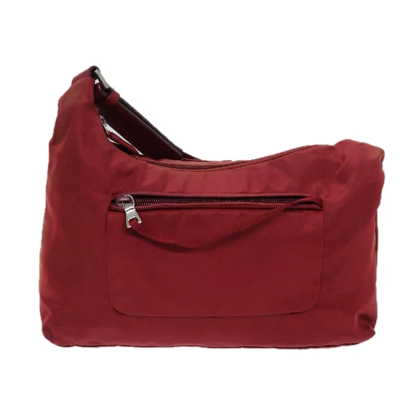 Prada tote bags with a spacious interior and a magnetic - snap closurePRADA Shoulder Bag Nylon Red  73100