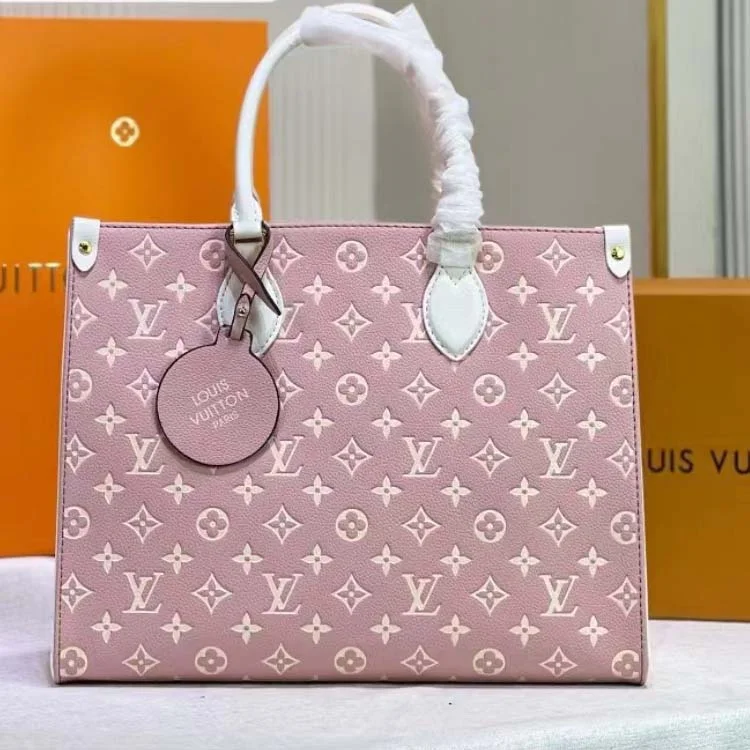 Louis Vuitton Capucines bags with smooth calfskin leather for luxuryLouis Vuitton LV Women OnTheGo MM Tote Bag Pink Printed Embossed Grained Cowhide