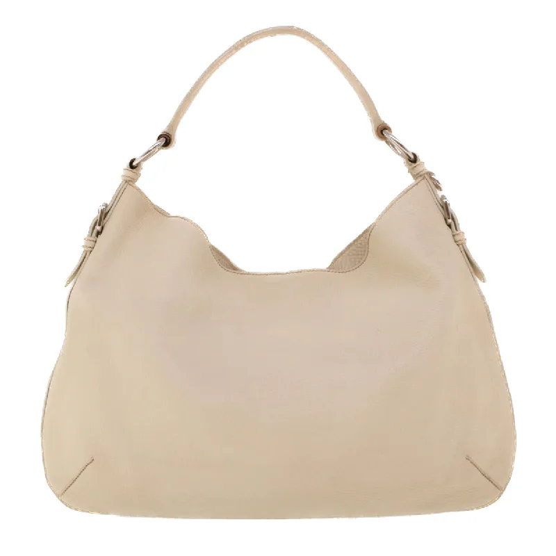 Ladies Prada Galleria bags with gold - toned hardware for a luxurious touchPRADA Shoulder Bag Leather White  am4394