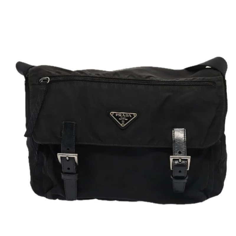 Ladies Prada Galleria bags with a detachable shoulder strapPRADA Shoulder Bag Nylon Black  mr349