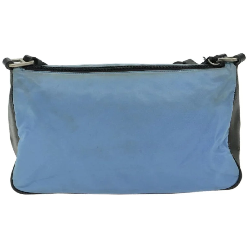 Prada handbags with a patent - leather finish for a shiny and sophisticated appearancePRADA Shoulder Bag Nylon Light Blue  67213