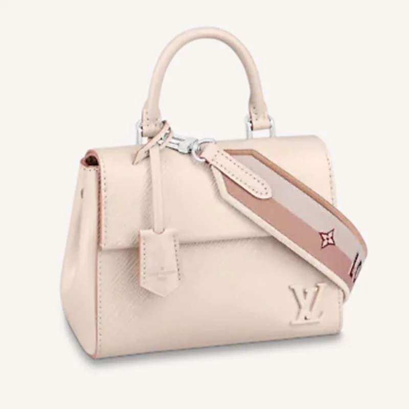 Louis Vuitton bags with a zip - around closure for enhanced securityLouis Vuitton LV Women Cluny Mini Handbag Quartz Epi Grained Smooth Cowhide Leather