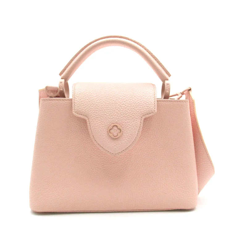 Louis Vuitton bags with a snap - button closure and a decorative charm for styleLOUIS VUITTON CapucineBB Pink Audrose Taurillon Clemence Leather leather M55773