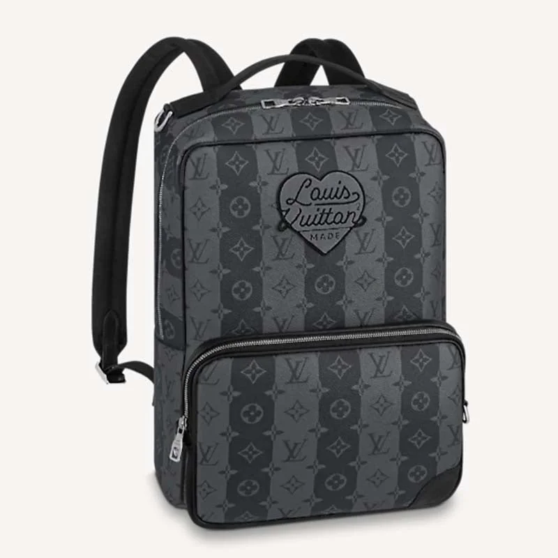 Ladies Louis Vuitton Capucines bags with a detachable shoulder strapLouis Vuitton Unisex Utilitary Backpack Black Monogram Stripes Eclipse Coated Canvas