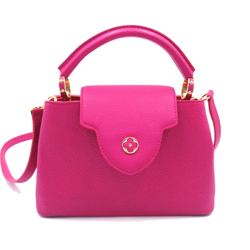 Louis Vuitton Alma bags with a leather - wrapped handle for a luxurious feelLOUIS VUITTON CapucineBB Pink Taurillon Clemence Leather leather M90294