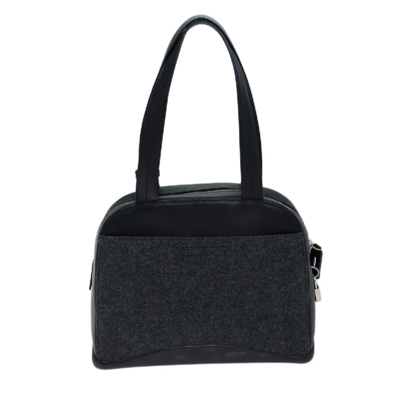 Prada crossbody bags with a keychain holder for practicalityPRADA Shoulder Bag Wool Gray  72599