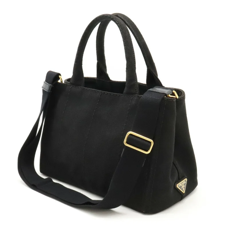 Prada handbags with a patent - leather finish for a shiny and sophisticated appearancePRADA Canapa Tote