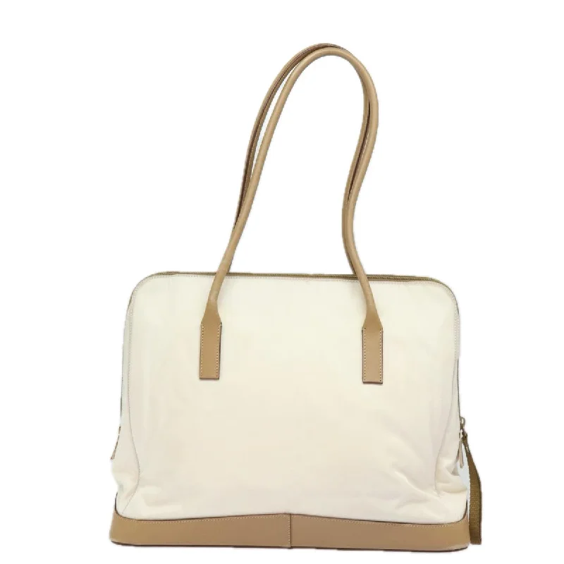 Prada crossbody bags with a woven leather strap for a unique texturePRADA Shoulder Bag Nylon Leather White  bs15605