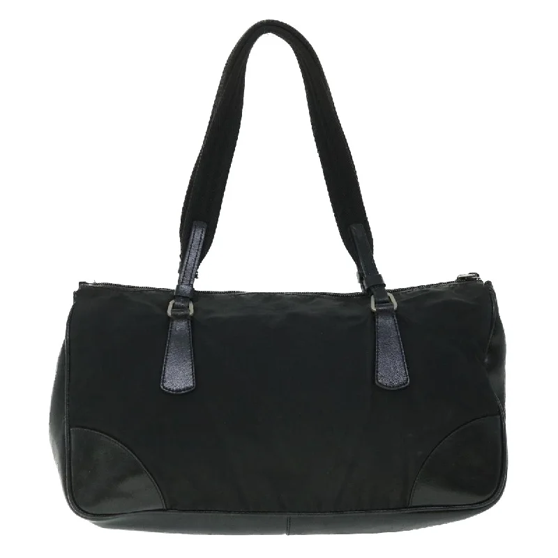 Prada Cahier bags with a detachable shoulder strap for versatile carryingPRADA Shoulder Bag Nylon Black  bs8020