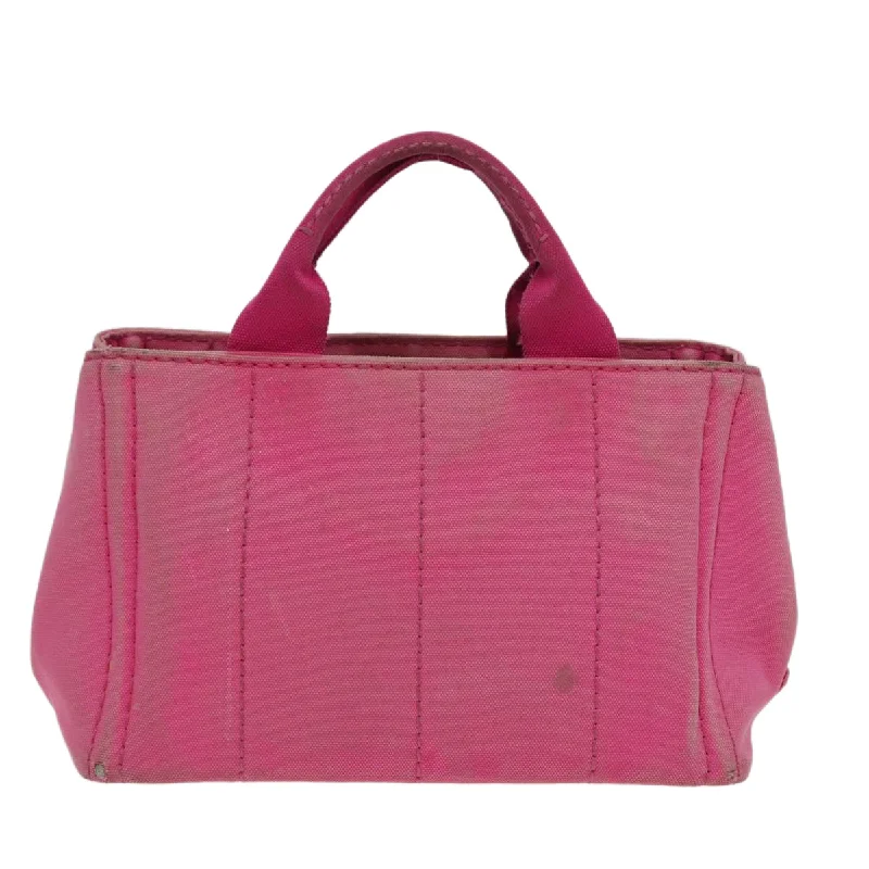 Ladies Prada Galleria bags with gold - toned hardware for a luxurious touchPRADA Canapa PM Hand Bag Canvas Pink  84944