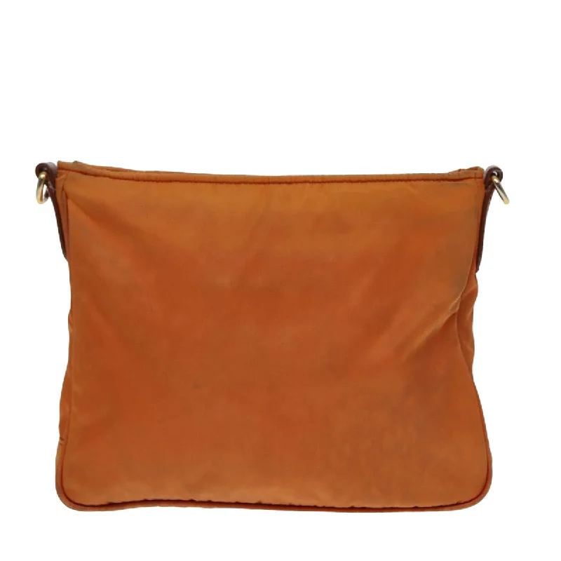 Prada handbags with a patent - leather finish for a shiny and sophisticated appearancePRADA Shoulder Bag Nylon Orange  79767