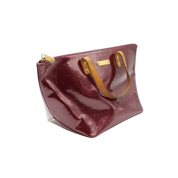 Louis Vuitton Petite Malle bags with a hard - shell structure for uniquenessLOUIS VUITTON Burgundy Monogram Vernis Bellevue Pm Bag