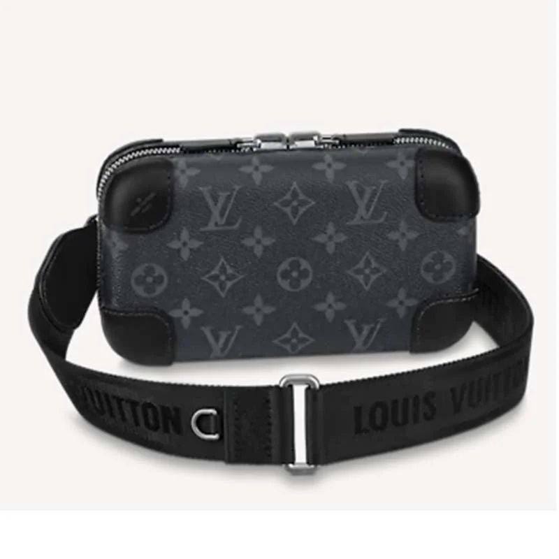 Louis Vuitton Neverfull bags with large capacity for everyday essentialsLouis Vuitton LV Unisex Horizon Clutch Black Monogram Eclipse Coated Canvas Textile Cowhide