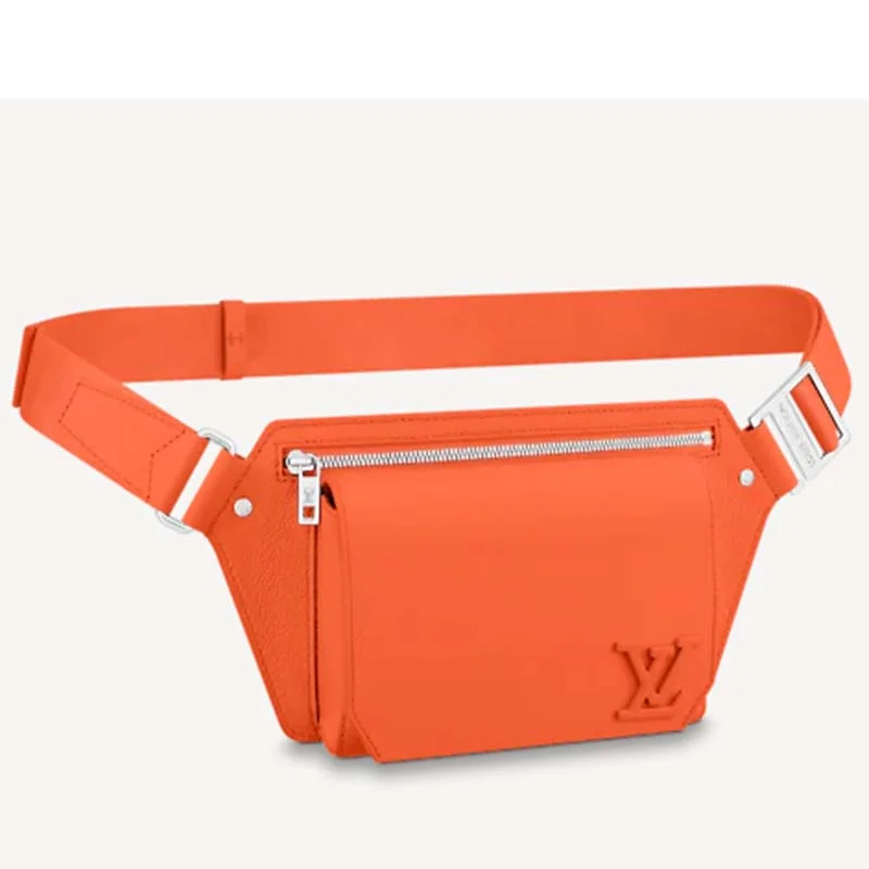 Louis Vuitton tote bags with a double - handle and shoulder - strap optionLouis Vuitton LV Unisex New Sling Aerogram Slingbag Orange Aerogram Cowhide Leather