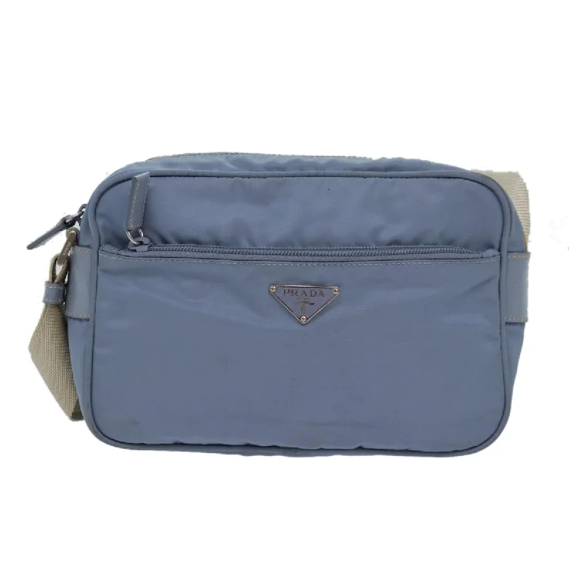 Prada tote bags with a spacious interior and a magnetic - snap closurePRADA Shoulder Bag Nylon Light Blue  78256