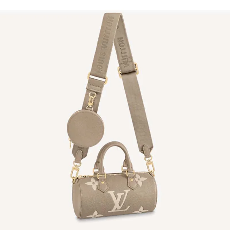 Louis Vuitton backpacks with a multi - pocket organization for functionalityLouis Vuitton Women Papillon BB Dove Cream Embossed Supple Grained Cowhide Leather