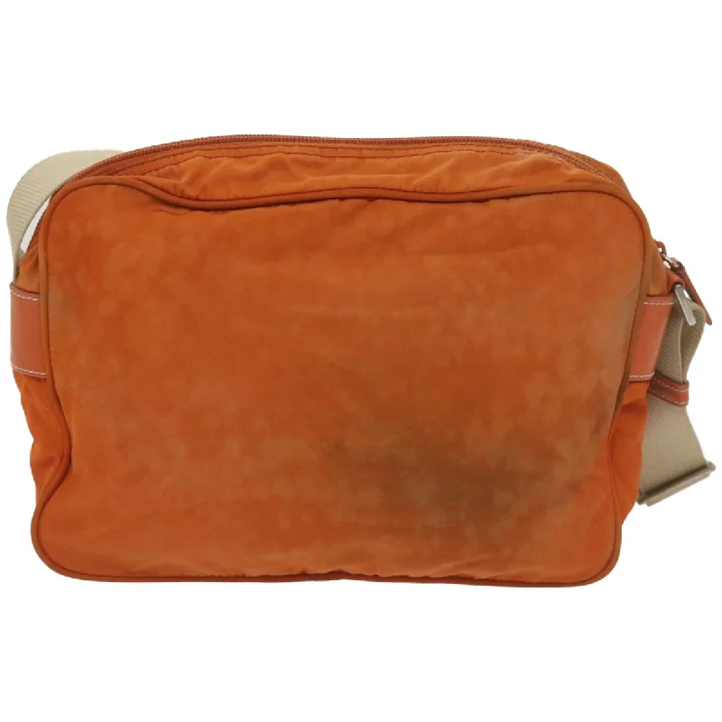 Ladies Prada Galleria bags with a textured leather surface for a more tactile lookPRADA Shoulder Bag Nylon Orange  fm3214