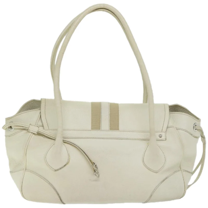 Prada nylon backpacks with a sleek, minimalist appearancePRADA Shoulder Bag Leather White  am5809