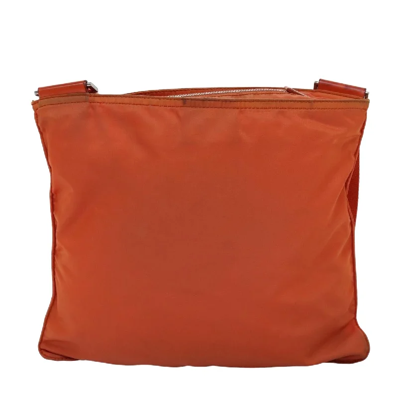 Ladies Prada shoulder bags with a magnetic - closure flap for easy opening and closingPRADA Shoulder Bag Nylon Orange  77079