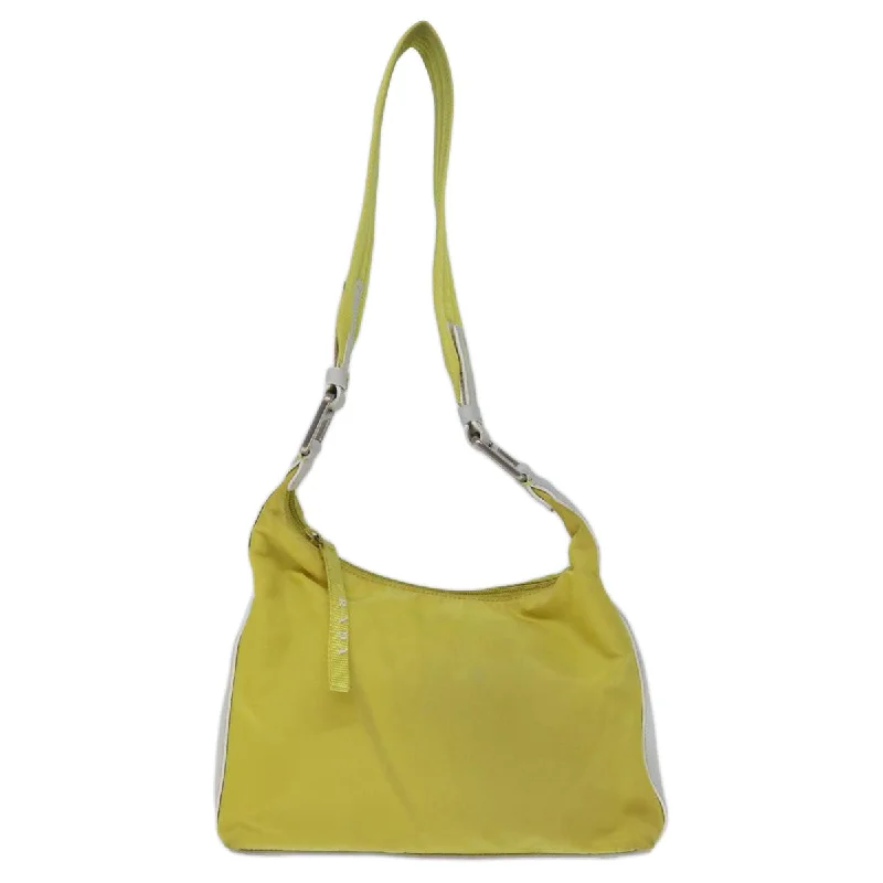 Prada Galleria bags with a structured silhouette for a professional lookPRADA Shoulder Bag Nylon Yellow  74194