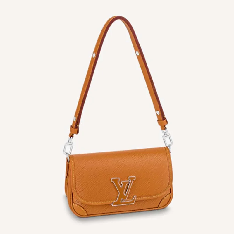 Ladies Louis Vuitton Capucines bags with gold - toned hardwareLouis Vuitton LV Women Buci Crossbody Brown Epi Grained Smooth Cowhide Leather