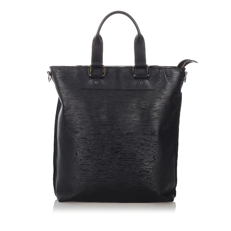 Ladies Louis Vuitton shoulder bags with a wide - width strap for comfortLouis Vuitton Cabas Sac Jour Black Epi