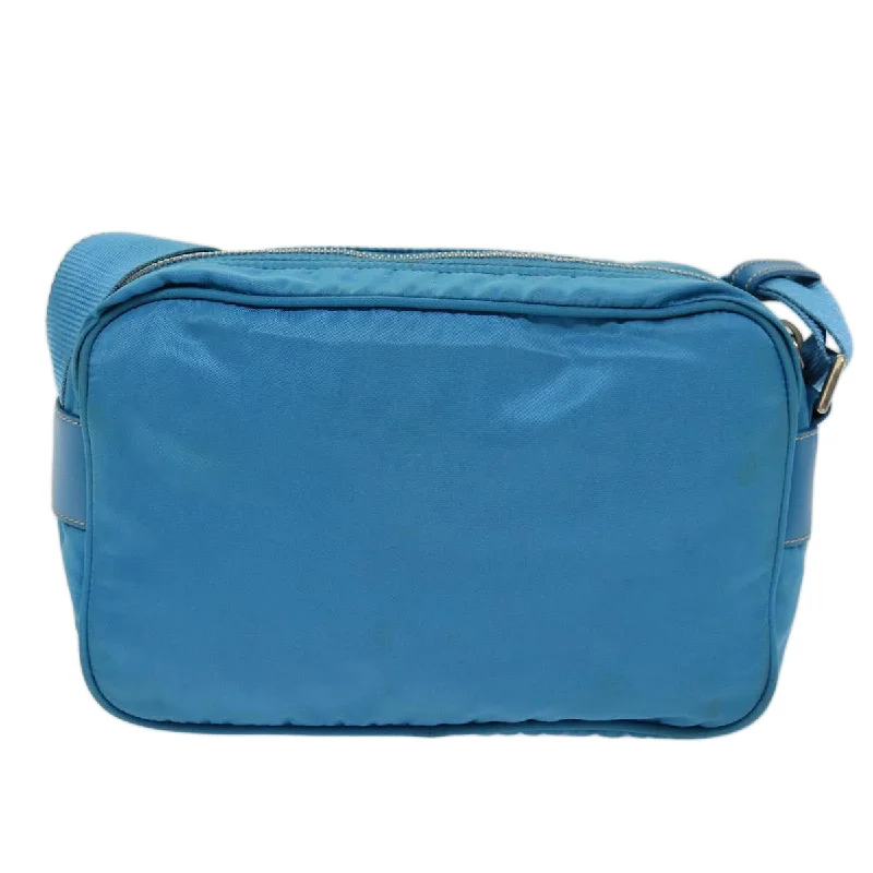 Prada Re - Edizione 2005 bags with a retro - inspired designPRADA Shoulder Bag Nylon Light Blue  75426