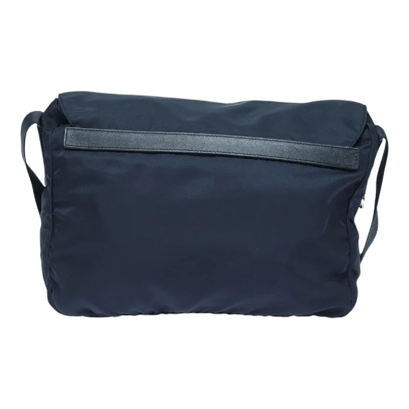 Ladies Prada Galleria bags with a detachable shoulder strapPRADA Shoulder Bag Nylon Navy Silver  ep5207