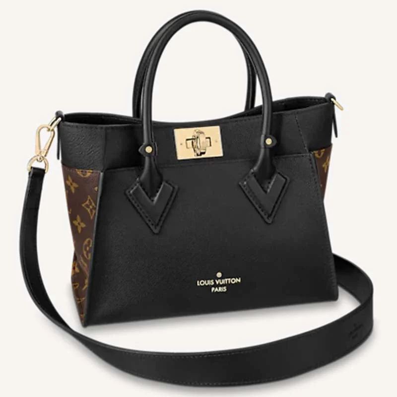 Louis Vuitton Speedy bags in monogram canvas for a classic lookLouis Vuitton LV Women On My Side PM Handbag Black Monogram Coated Canvas Calf