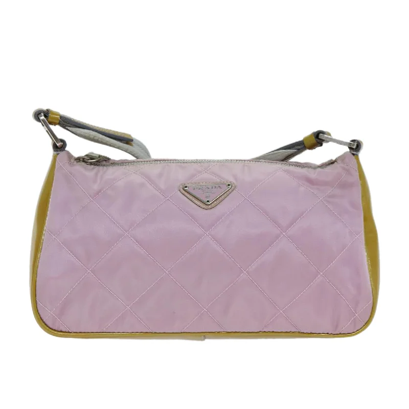 Ladies Prada Re - Edizione 2005 bags in a pastel color for a soft lookPRADA Shoulder Bag Nylon Pink  77076