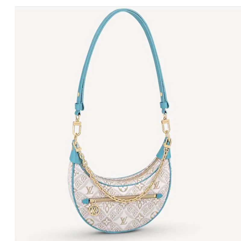 Louis Vuitton bags with a front - zip pocket for small items like keysLouis Vuitton LV Women Loop Ecru Blue Since 1854 Jacquard Textile Cowhide Leather