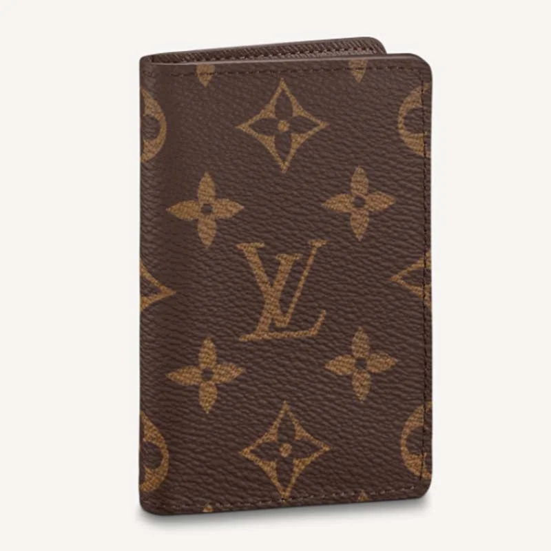 Louis Vuitton backpacks with a hidden back pocket for securityLouis Vuitton Unisex LV Pocket Organizer Monogram Coated Canvas Calf Leather