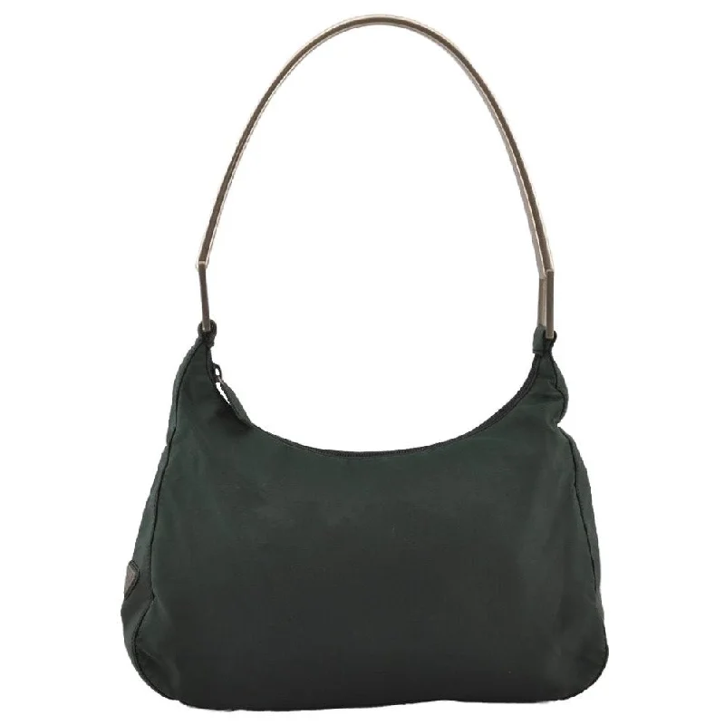 Prada bags with a front - flap pocket for quick access to essentialsAuthentic PRADA Vintage Nylon Tessuto Shoulder Hand Bag Purse Green 8434J