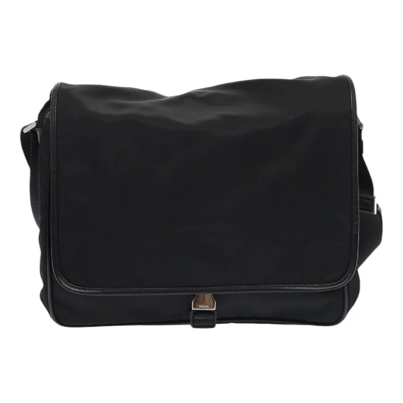 Prada nylon backpacks with a multi - pocket design for better organizationPRADA Shoulder Bag Nylon Black  ep4902