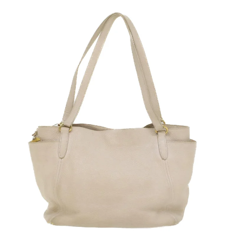 Prada tote bags with a spacious interior and a magnetic - snap closurePRADA Shoulder Bag Leather White  54820