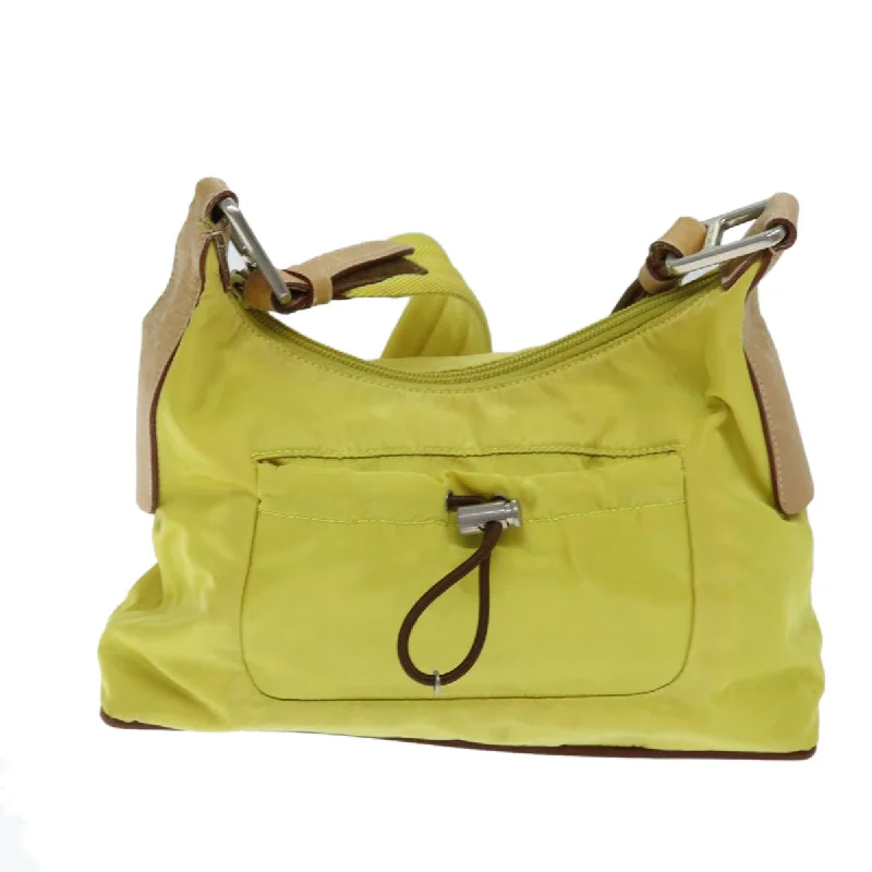 Prada crossbody bags with adjustable nylon straps for comfort and durabilityPRADA Shoulder Bag Nylon Yellow  75118