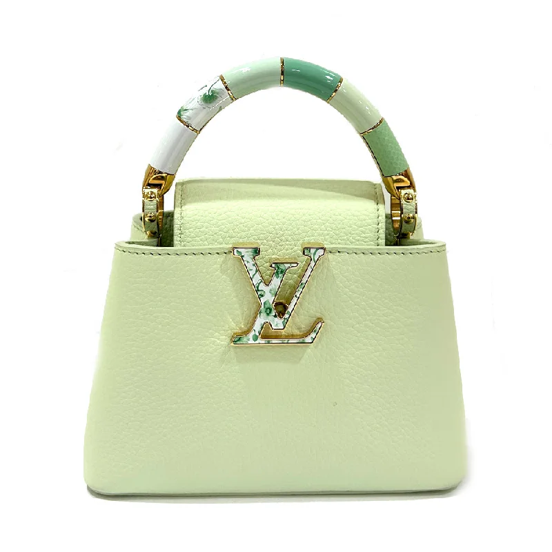 Louis Vuitton crossbody bags with a keychain holder for practicalityLouis Vuitton Capsule MINI M21639 2w Handbag Trio Leather Green