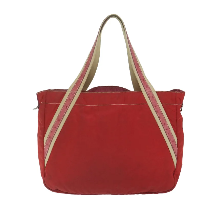 Ladies Prada shoulder bags with a wide - width strap for enhanced comfortPRADA Tessuto Tote