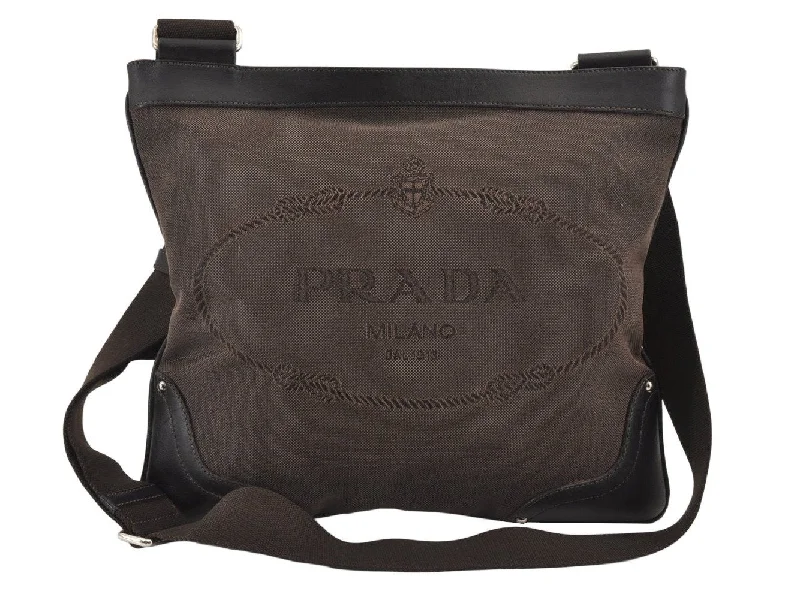 Prada crossbody bags in a vibrant red for a bold fashion statementAuthentic PRADA Vintage Canvas Leather Shoulder Cross Body Bag Purse Brown 1838K