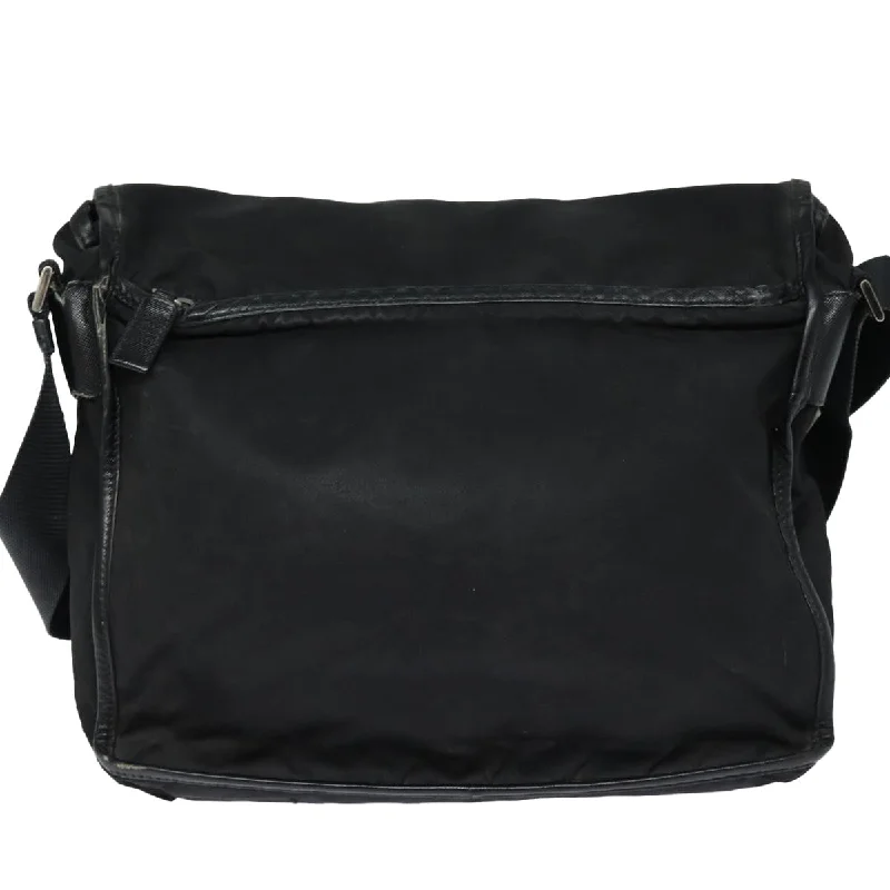 Prada tote bags with a spacious interior and a magnetic - snap closurePRADA Shoulder Bag Nylon Black  bs16316