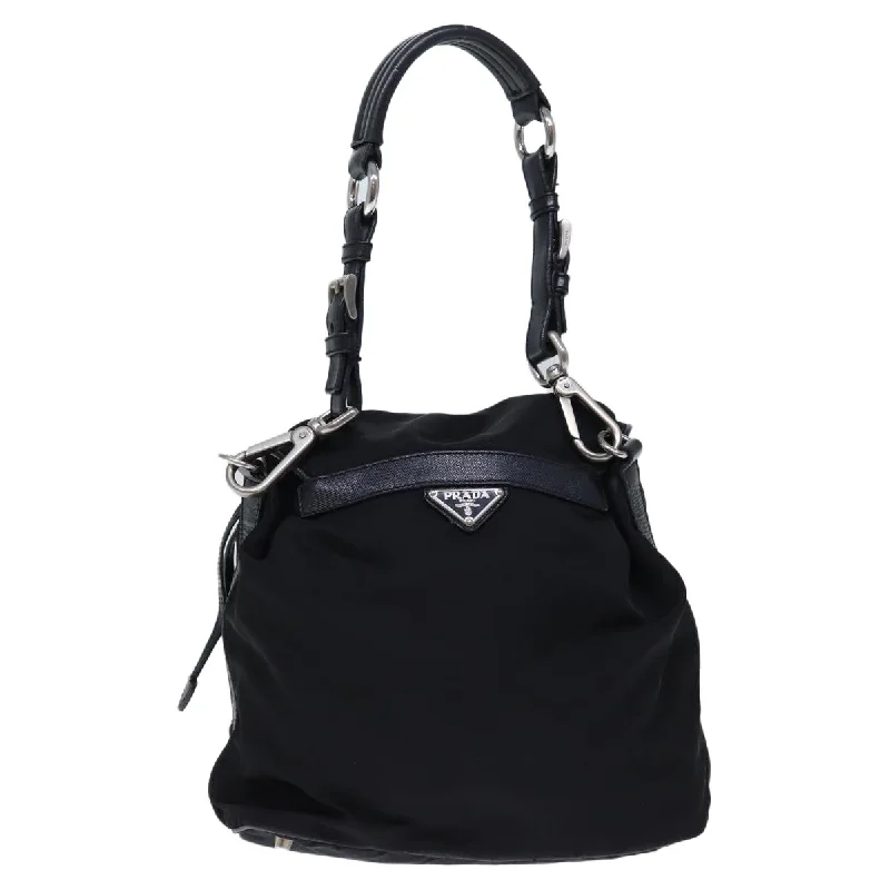 Prada Re - Edizione 2005 bags with a retro - inspired designPRADA Shoulder Bag Nylon Black  72630