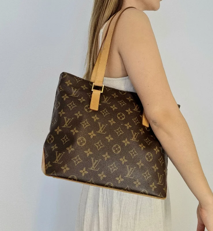 Louis Vuitton Alma bags with a monogram - embossed leather surfaceLouis Vuitton Cabas Piano