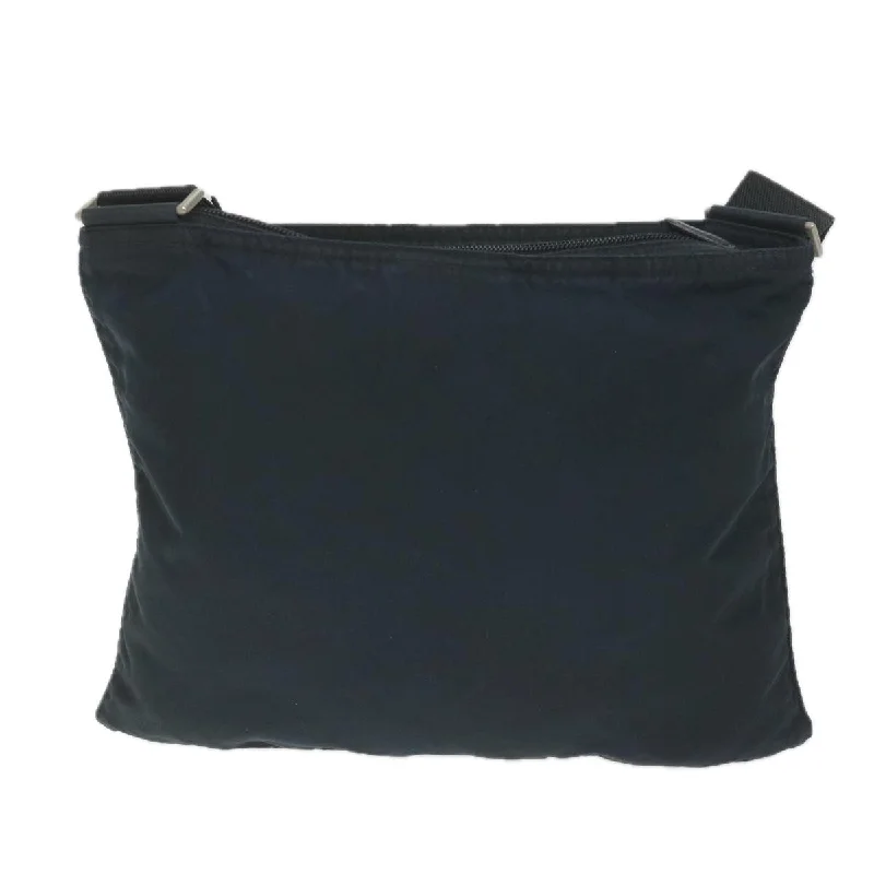 Ladies Prada shoulder bags with a wide - width strap for enhanced comfortPRADA Shoulder Bag Nylon Navy  fm2938