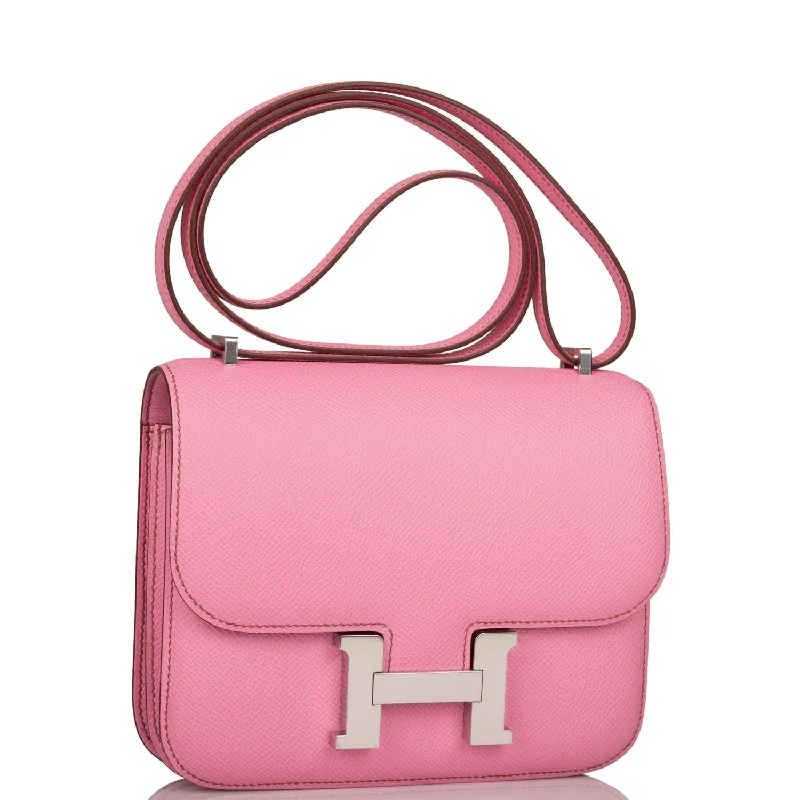 Hermes Evelyne Bags with Adjustable Shoulder StrapsHermes Constance 18 Bubblegum Epsom Palladium Hardware