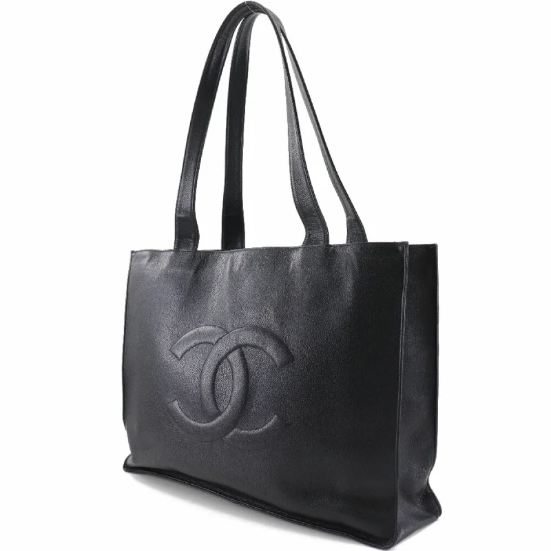 Chanel Colorful Handbag for Spring OutfitsCHANEL Coco Mark Matte Caviar Skin Black Women's Tote Bag