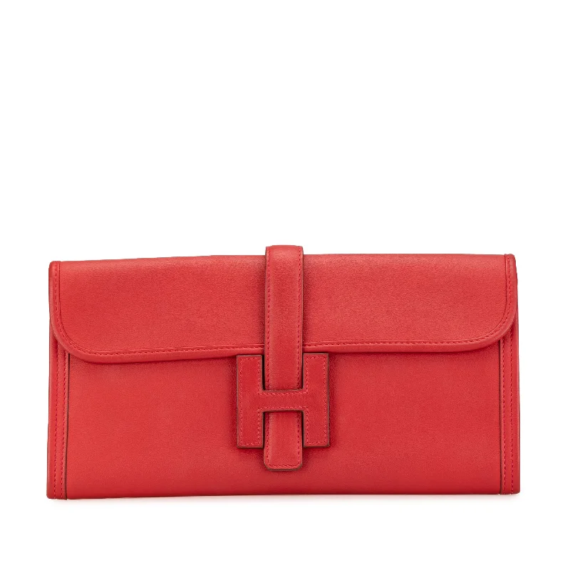 Water - Resistant Hermes Beach Bags for Summer FunRed Hermès Swift Jige Elan 29 Clutch Bag