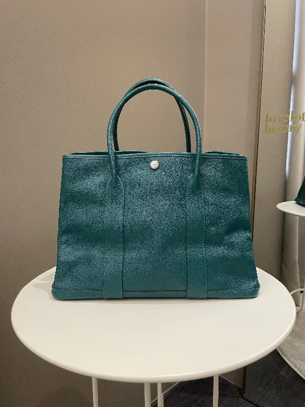 Hermes Bags with Adjustable and Padded Shoulder StrapsHermes Garden Party 36 Malachite Epsom